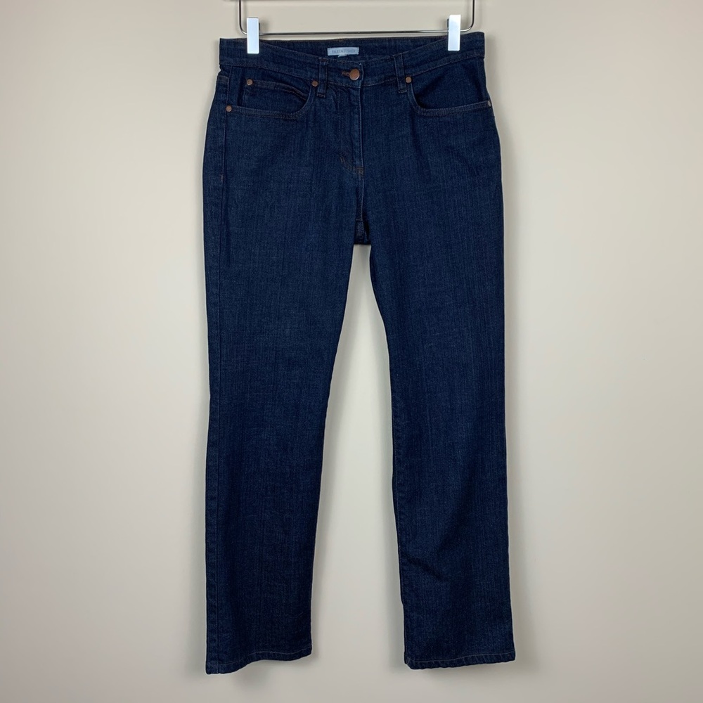 Eileen Fisher straight leg jeans dark wash EUC 6